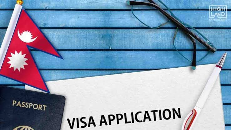Nepal visa and passport for arrival in Kathmandu